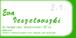 eva veszelovszki business card
